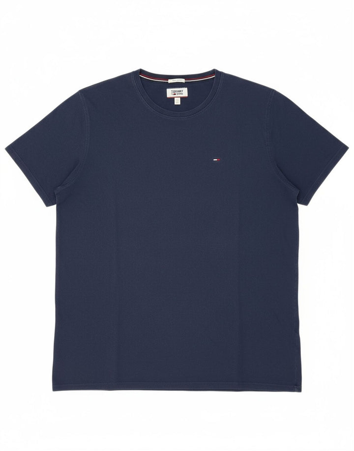 Camiseta masculina TOMMY HILFIGER de ajuste regular 2XL algodão azul marinho