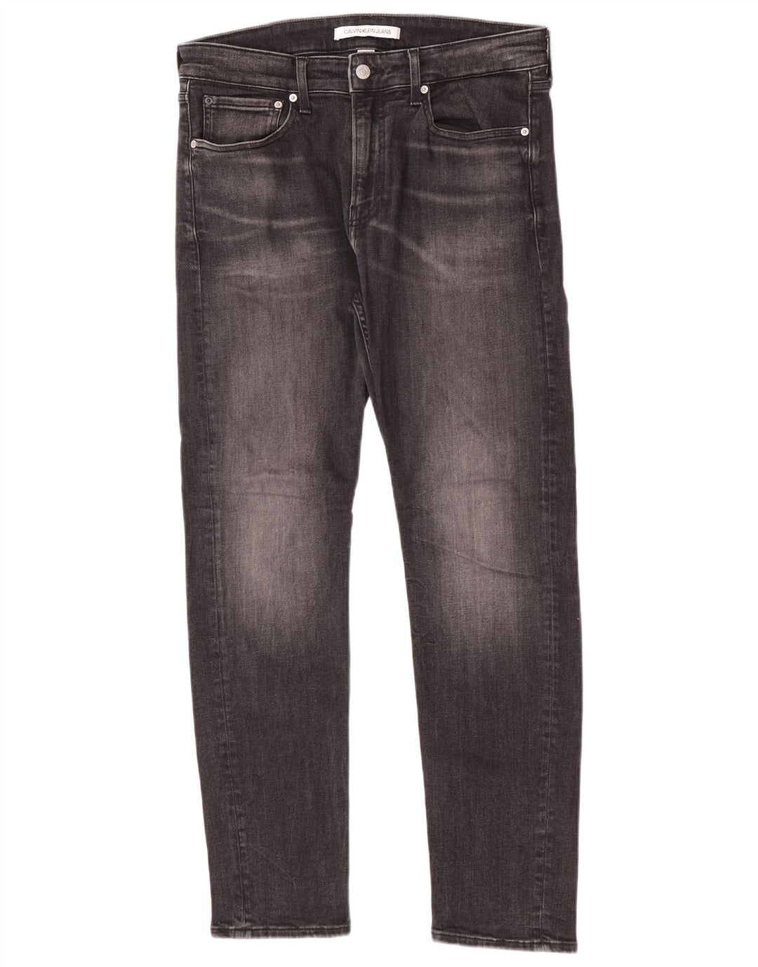 Calvin Klein Masculino Slim Jeans W32 L30 Cinza Algodão