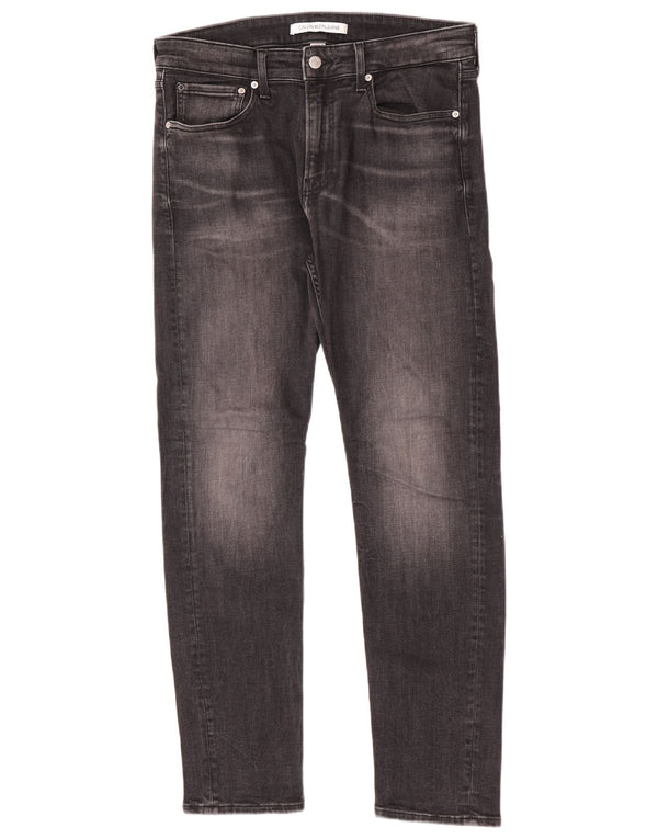 Calvin Klein Masculino Slim Jeans W32 L30 Cinza Algodão
