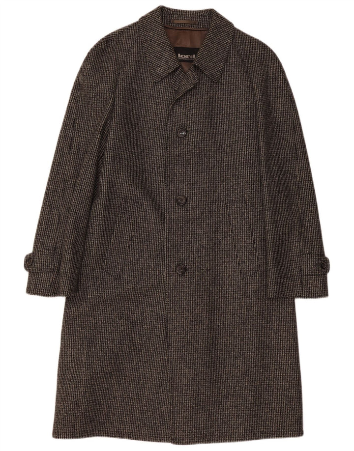 Lord Mens Overcoat IT 50 Grande Cinza Houndstooth Nova Lã