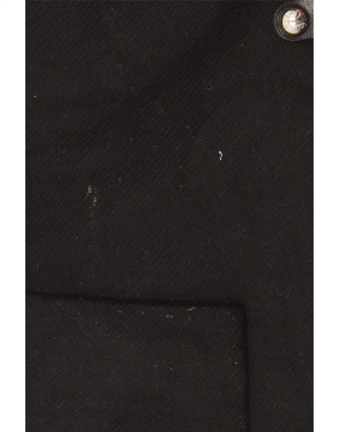Sobretudo oversized com capuz feminino Zara UK 10 pequeno lã preta