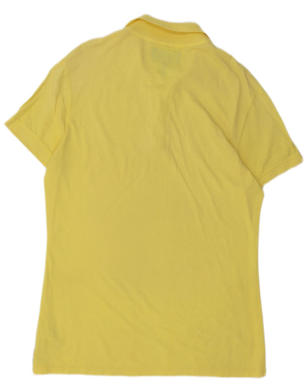 Camisa polo masculina Armani Jeans Muscle Fit XL algodão amarelo