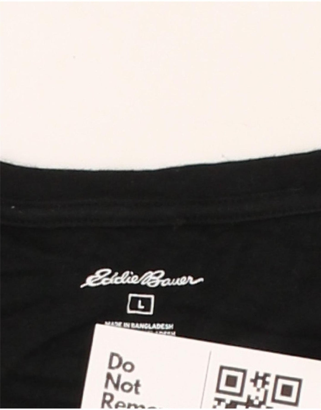 EDDIE BAUER Top feminino manga comprida Reino Unido 16 grande algodão preto