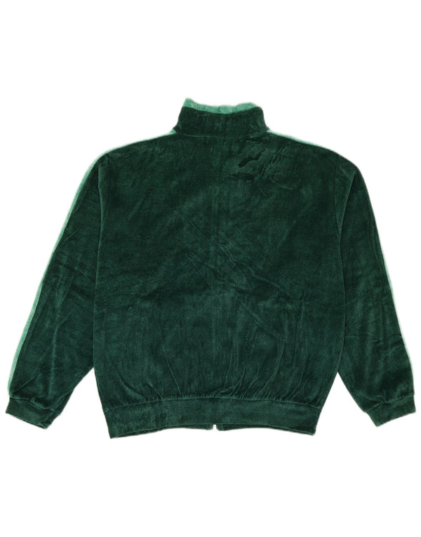 Jaqueta vintage feminina de grandes dimensões para agasalho Reino Unido 16 grande bloco colorido verde