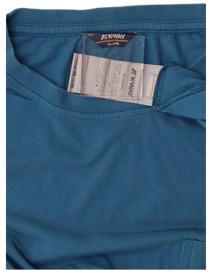 Camiseta masculina K-WAY Top XL algodão azul
