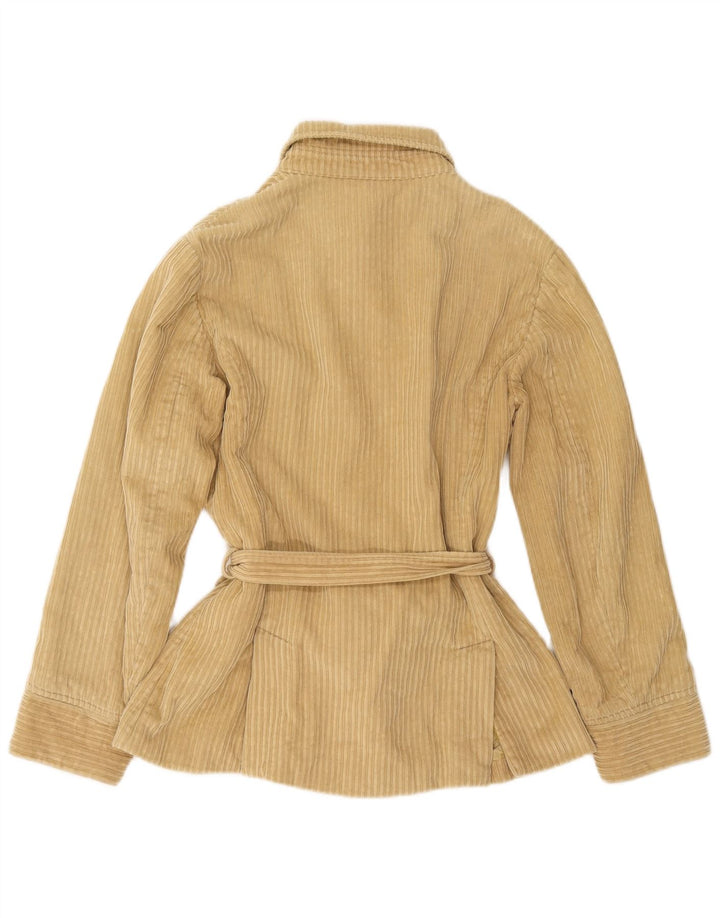 Belfe & Belfe Jaqueta feminina de veludo cotelê grande Reino Unido 10 algodão bege pequeno