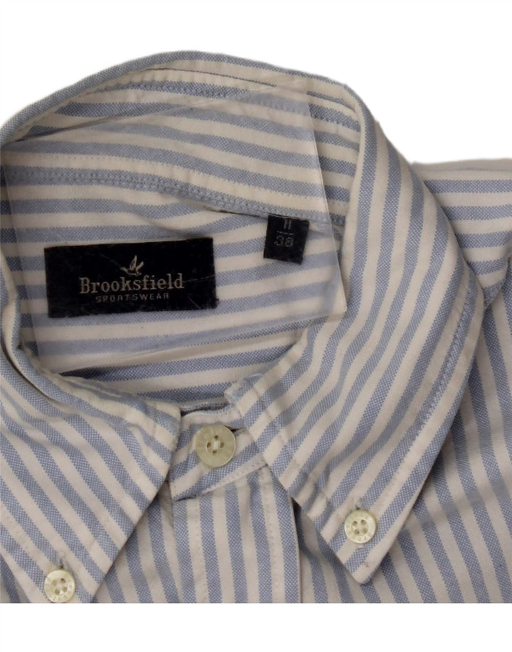 Camisa masculina BROOKSFIELD tamanho 38 listrado azul médio