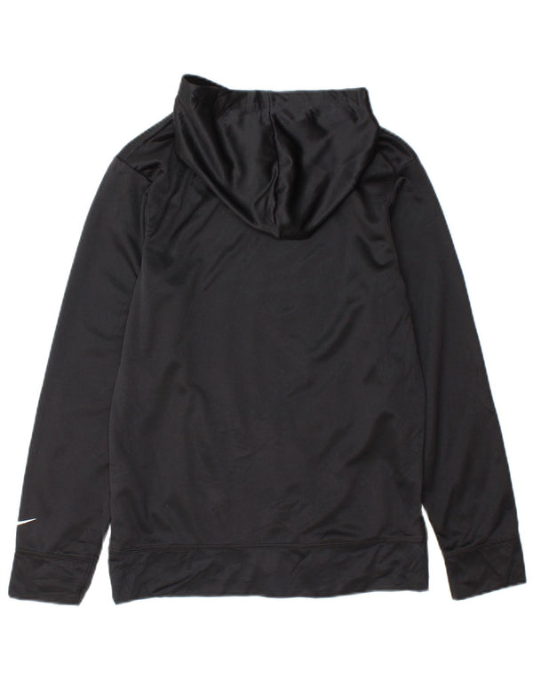 Suéter Nike Boys Dri Fit Graphic com capuz 12-13 anos grande preto poliéster