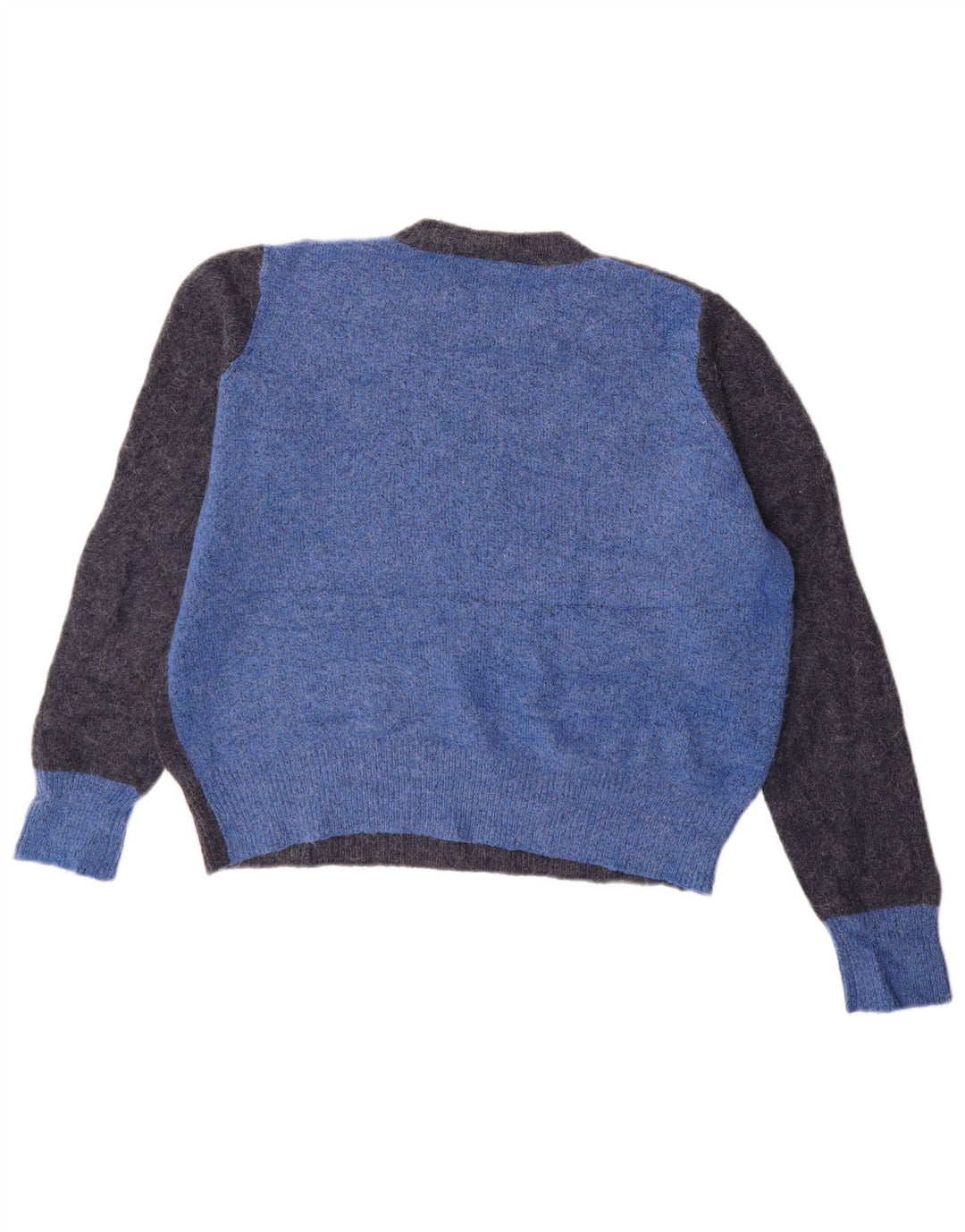 ANTHROPOLOGIE Suéter feminino com gola redonda UK 18 XL azul marinho