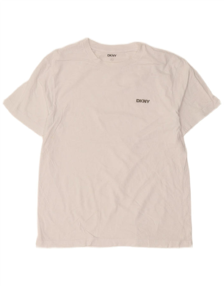 Camiseta Dkny Boys Top 15-16 Anos Grande Algodão Branco