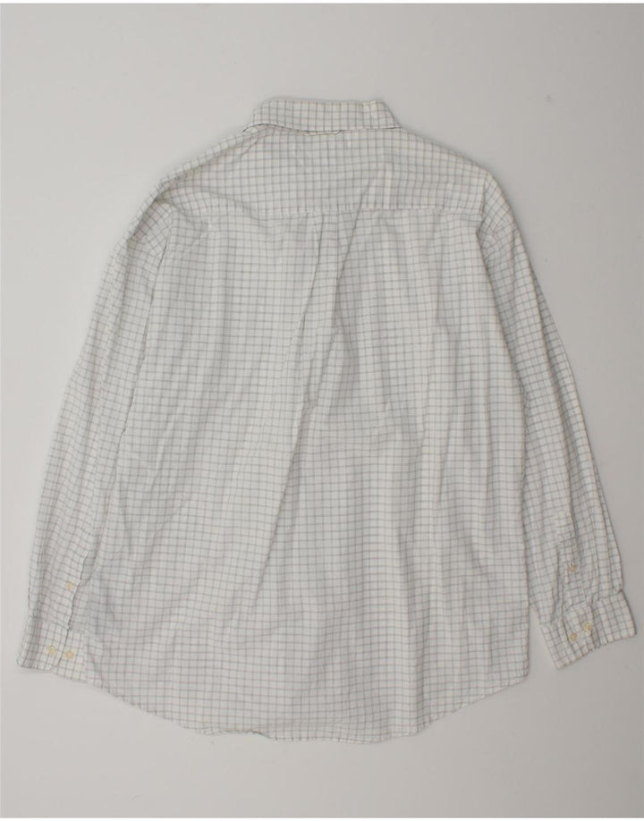 Camisa masculina Tommy Hilfiger XL branca xadrez algodão