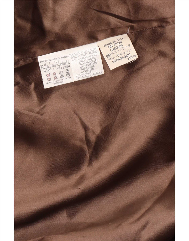 Sobretudo oversized feminino Marella Reino Unido 10 lã virgem marrom pequena