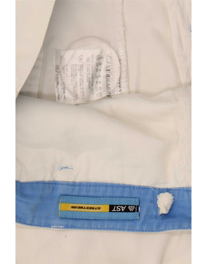 Shorts cargo masculino AST W34 grande algodão branco
