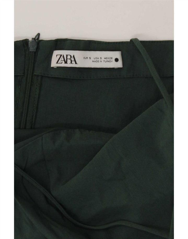 Vestido bodycon feminino Zara Reino Unido 8 pequeno verde