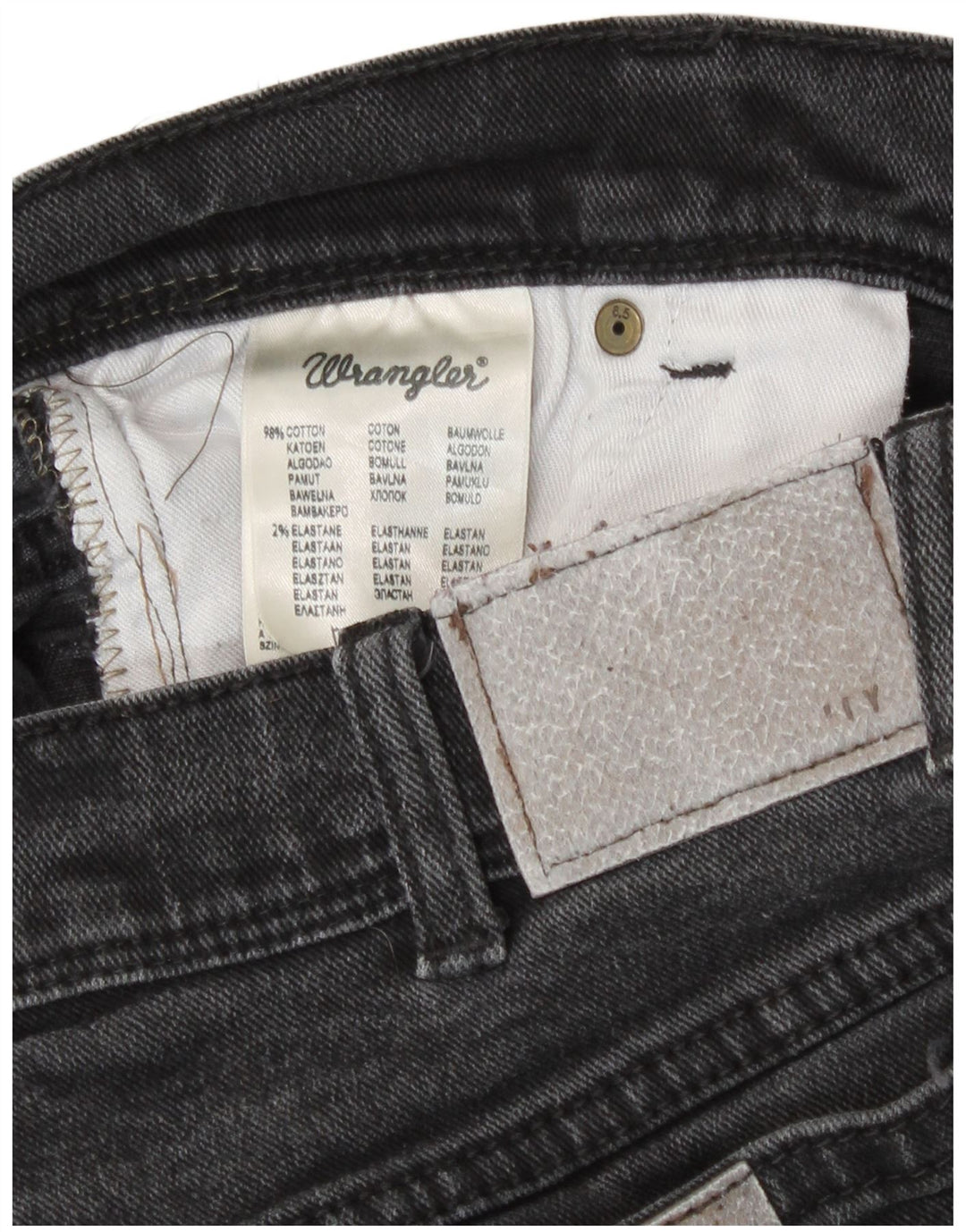 Calça jeans Wrangler masculina regular fit reta W36 L32 algodão cinza