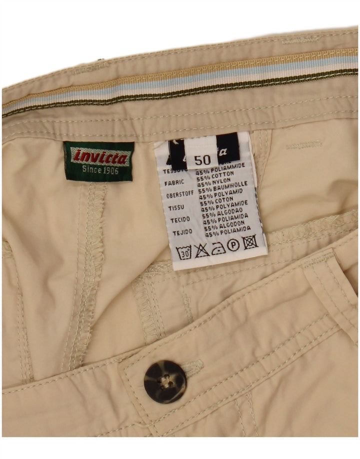 Invicta Mens Chino Shorts IT 50 Grande W32 Algodão Bege