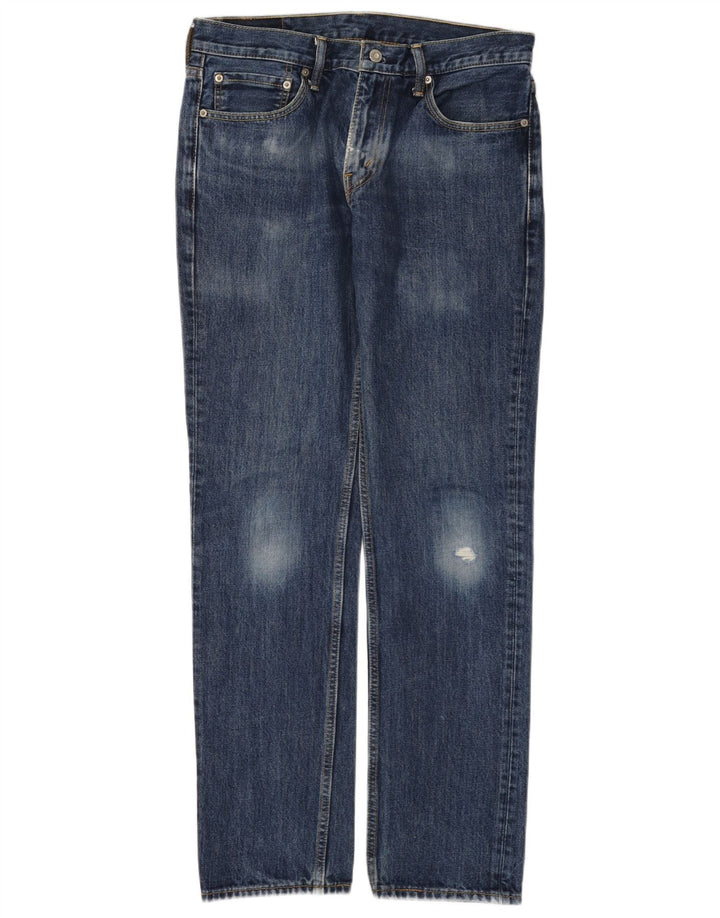 LEVI'S Mens 511 Distressed Slim Jeans W32 L29 Azul Algodão