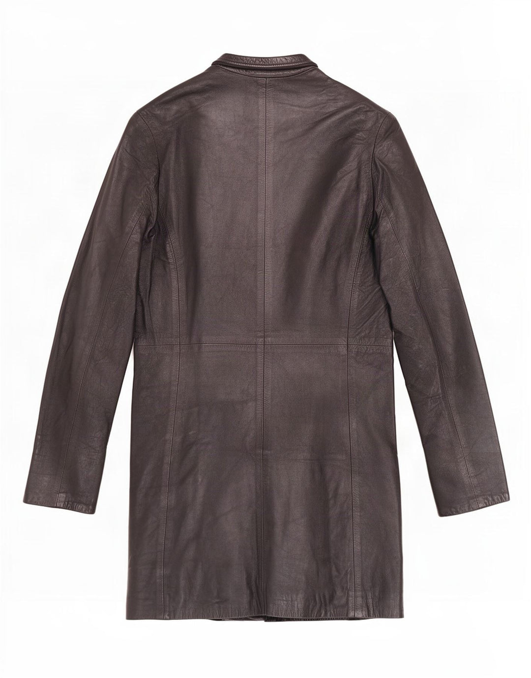 Casaco de couro feminino vintage IT 44 médio preto