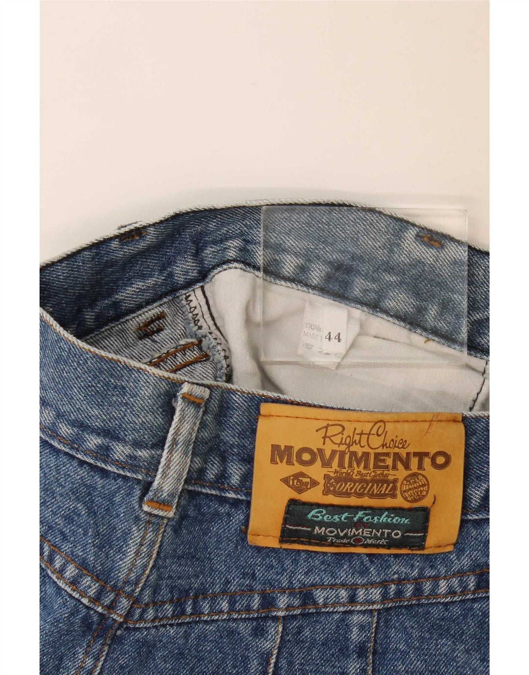 Saia jeans feminina vintage IT 44 médio W26 algodão azul