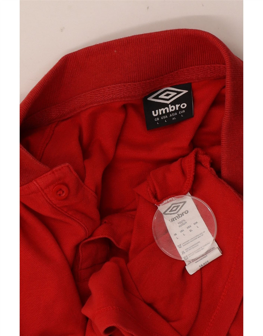 Camisa polo masculina Umbro grande algodão vermelho