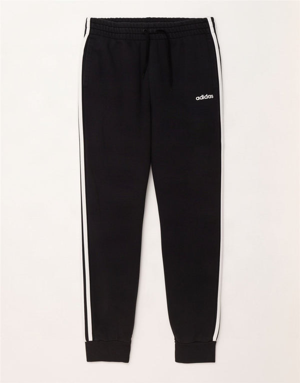 Adidas Womens Tracksuit Calças Joggers UK 12/14 Médio Algodão Preto
