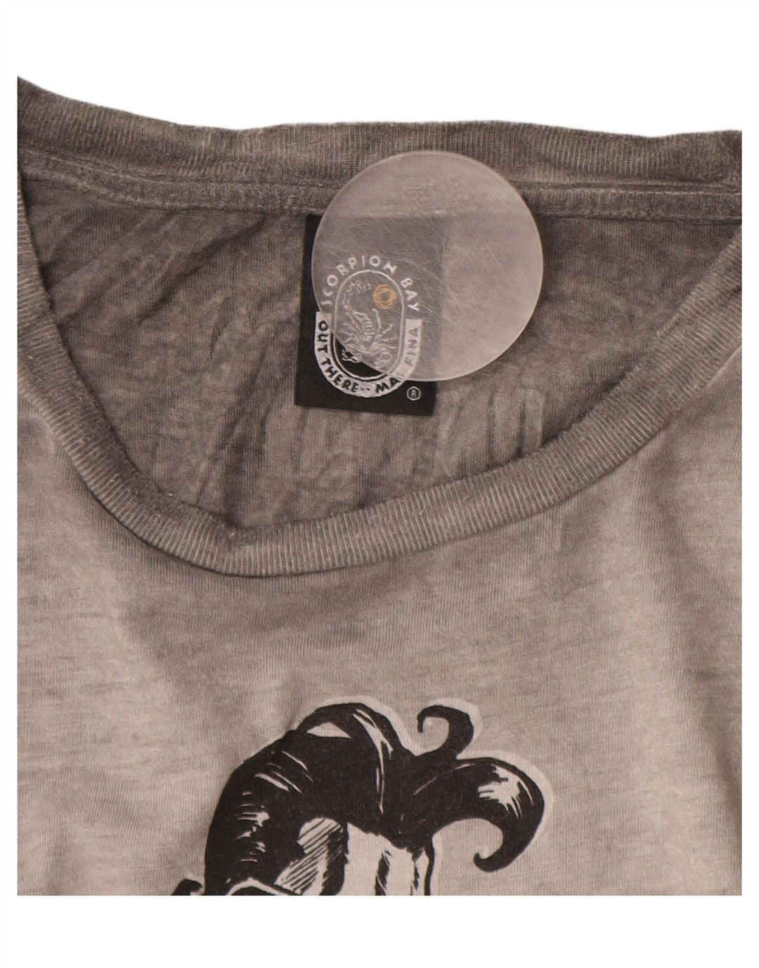 Scorpion Bay Mens Gráfico Top Manga Longa XL Algodão Cinza