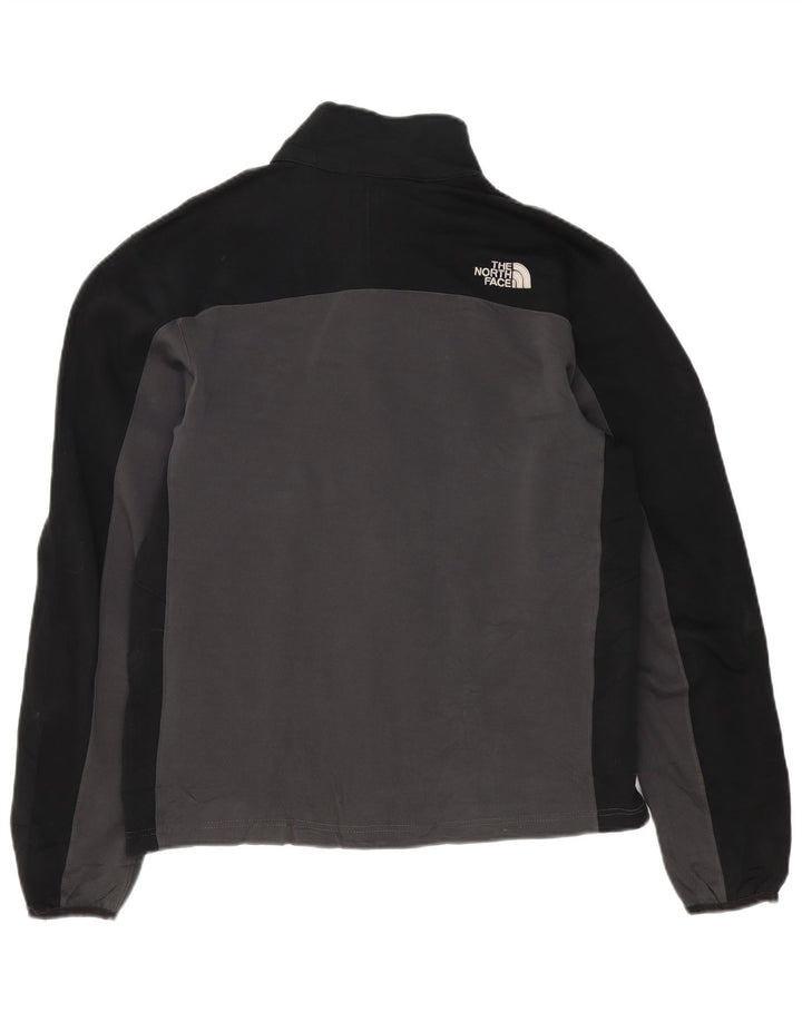 Jaqueta masculina de agasalho THE NORTH FACE cinza médio em bloco colorido de poliéster