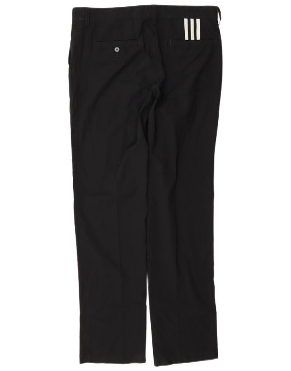 Adidas Mens Climalite Straight Chino Calças W34 L34 Poliéster Preto