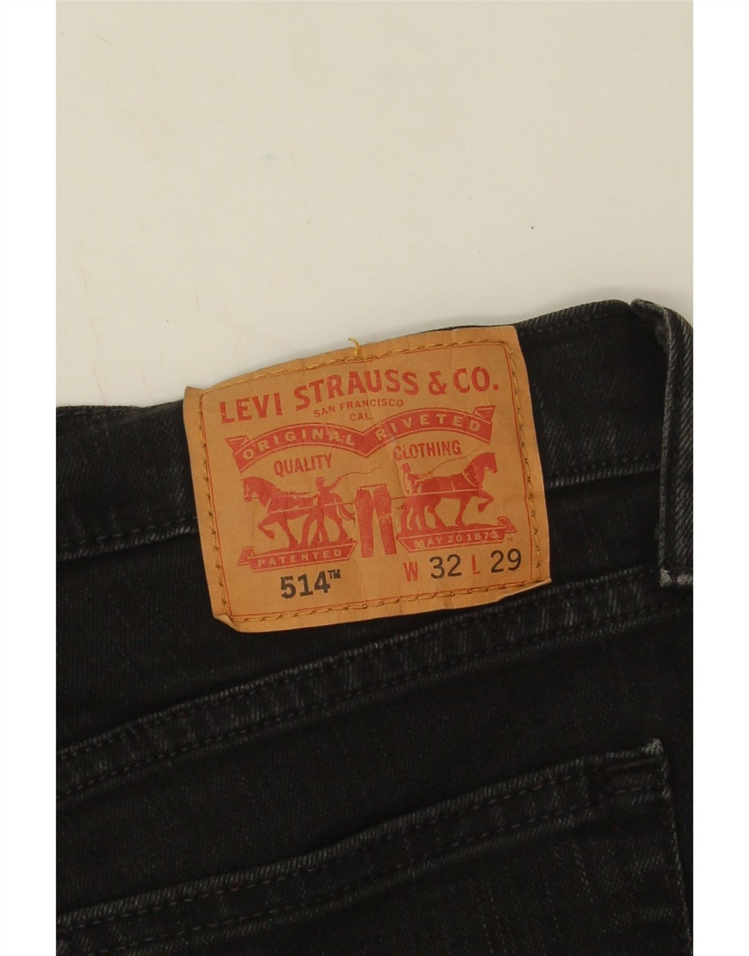 Levi's Masculino 514 Straight Jeans W32 L29 Algodão Preto