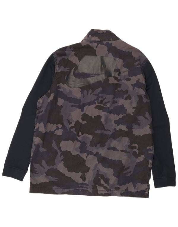 Jaqueta Nike Masculina Graphic Utility UK 42 XL Azul Marinho Camuflagem Algodão