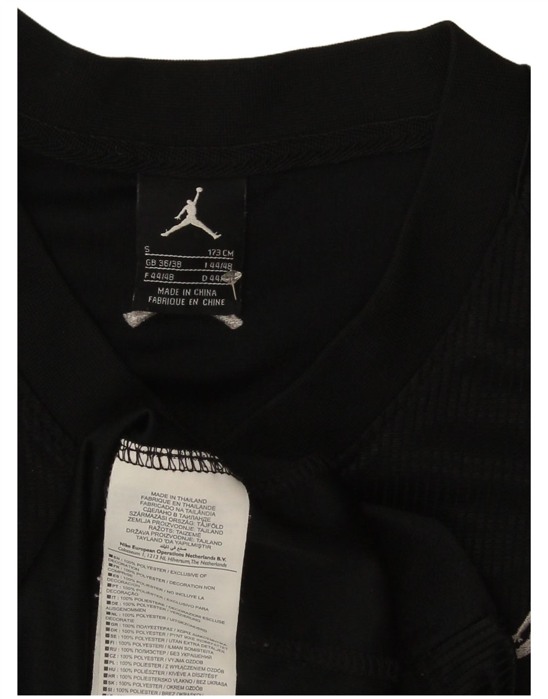 Jordan Mens Vest Top UK 36/38 Pequeno Poliéster Preto