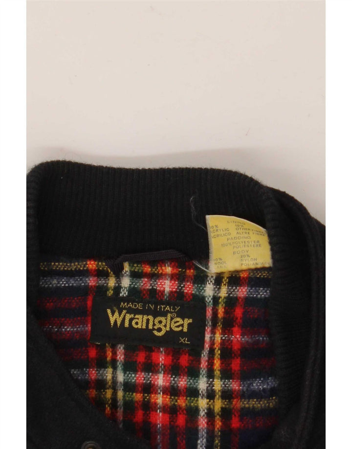 Casaco corta-vento masculino Wrangler UK 42 XL lã azul marinho