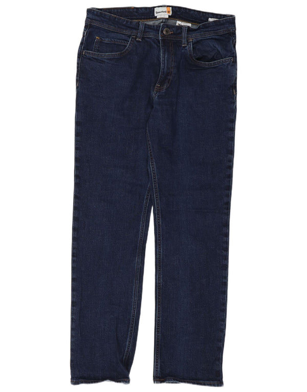 Calça jeans reta masculina Timberland W32 L29 algodão azul marinho