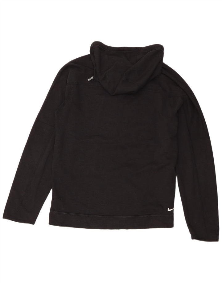 Suéter Nike masculino Dri Fit Graphic com capuz médio algodão preto
