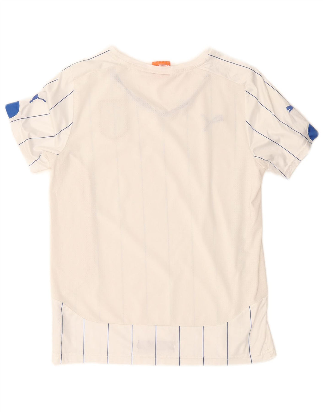Camiseta PUMA Boys Italia Top 11-12 Anos Listrado Branco Poliéster