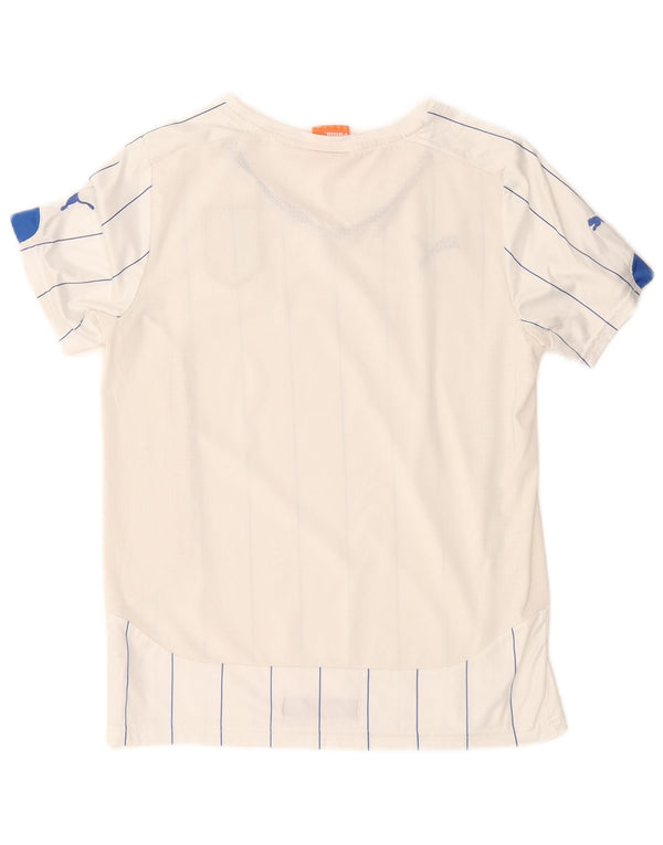 Camiseta PUMA Boys Italia Top 11-12 Anos Listrado Branco Poliéster