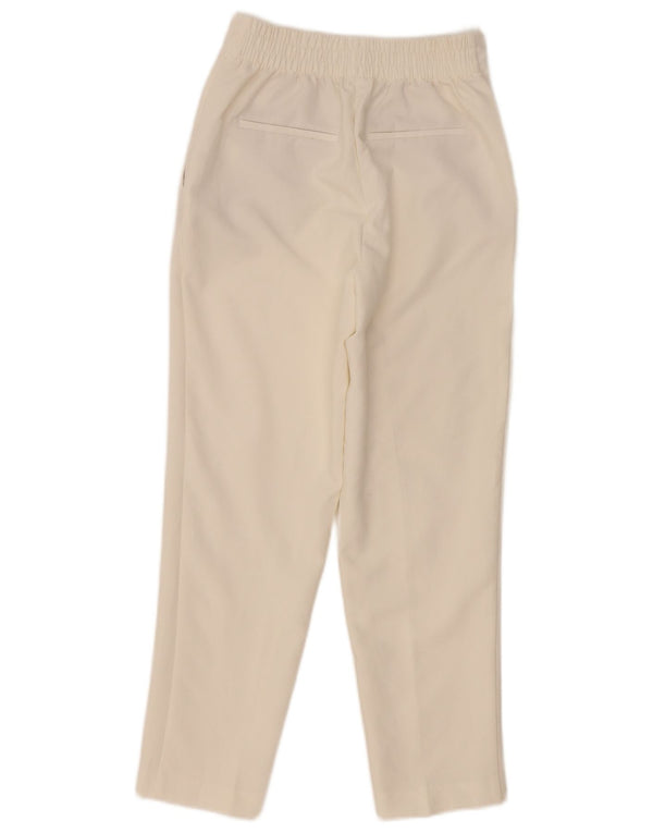 Calça Chino Cônica Feminina Zara XS W24 L27 Poliéster Branco