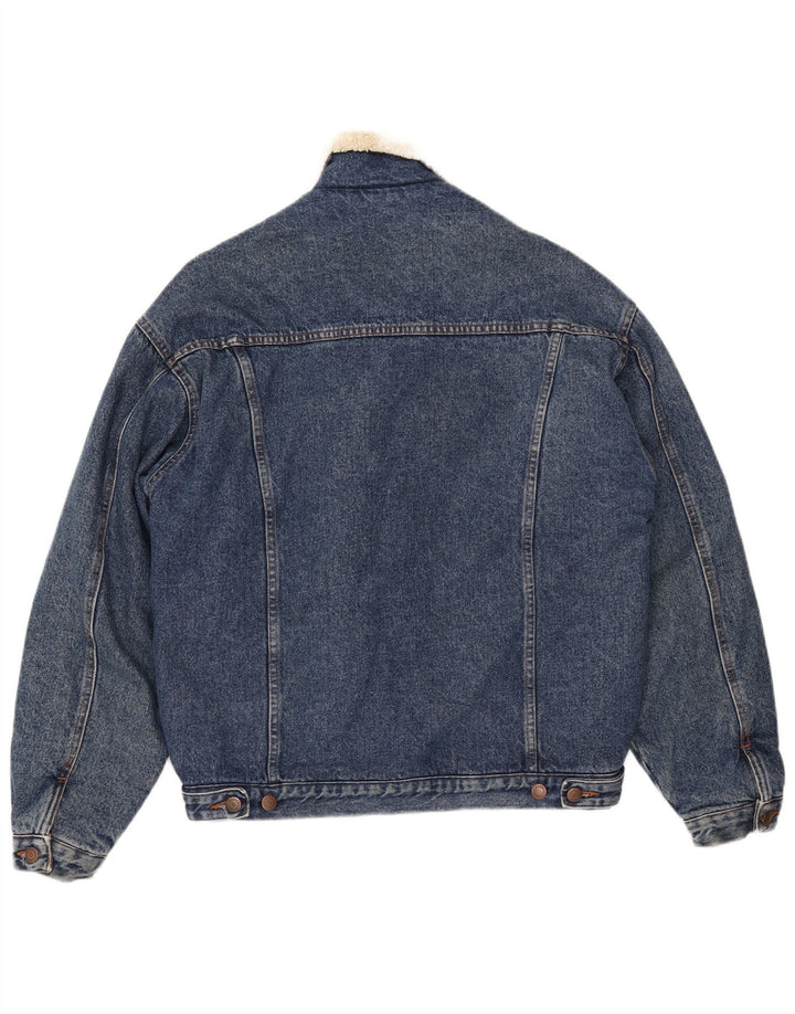 Jaqueta jeans masculina CASUCCI Sherpa Reino Unido 38 algodão azul médio