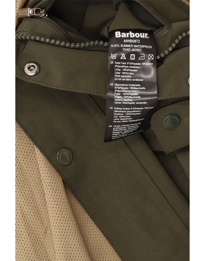 Jaqueta utilitária masculina Barbour UK 38 poliéster cáqui médio