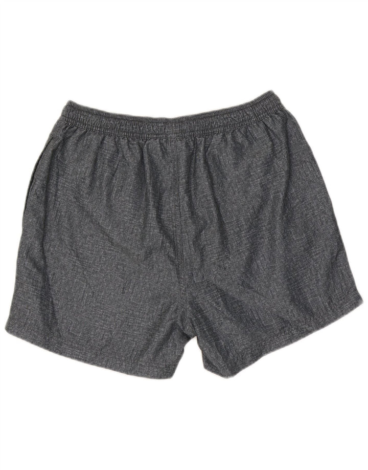 Shorts esportivos masculinos vintage grande poliéster cinza