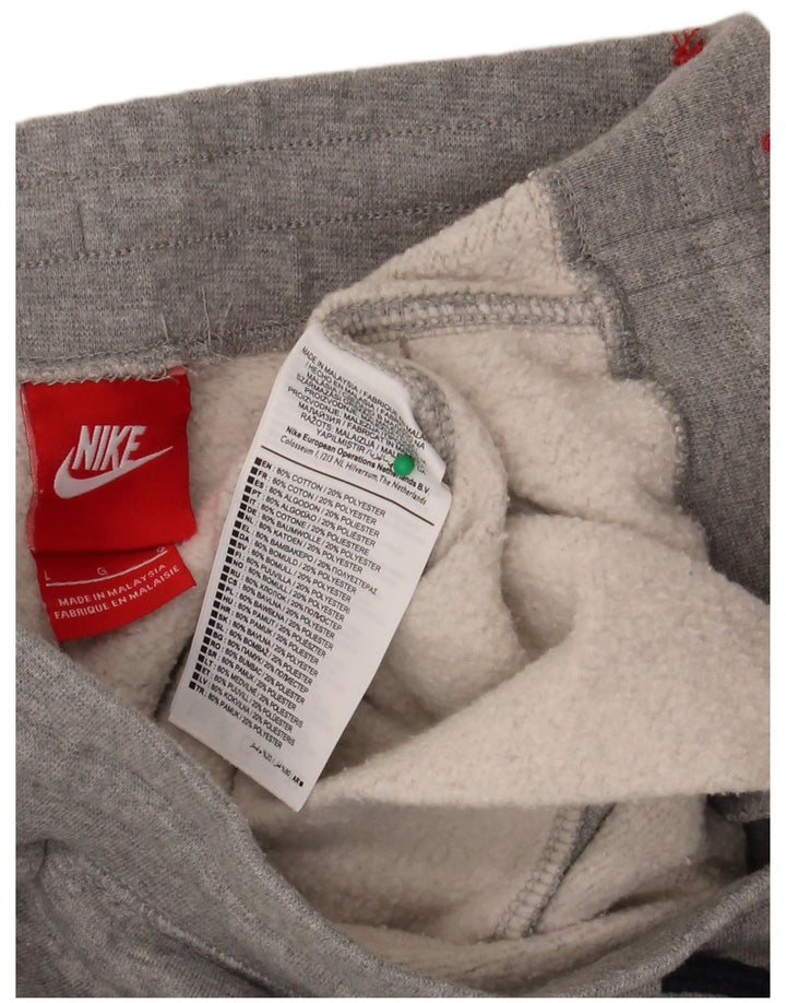Calça esportiva masculina Nike Graphic Joggers grande cinza manchado de algodão