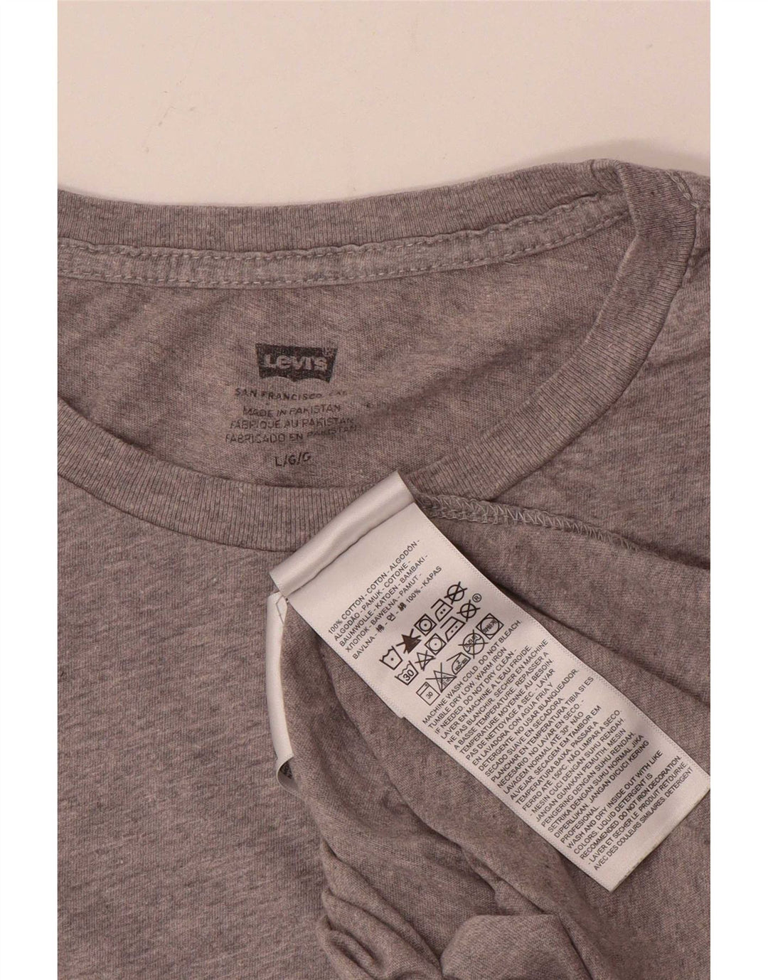 Camiseta gráfica masculina Levi's Top grande de algodão cinza