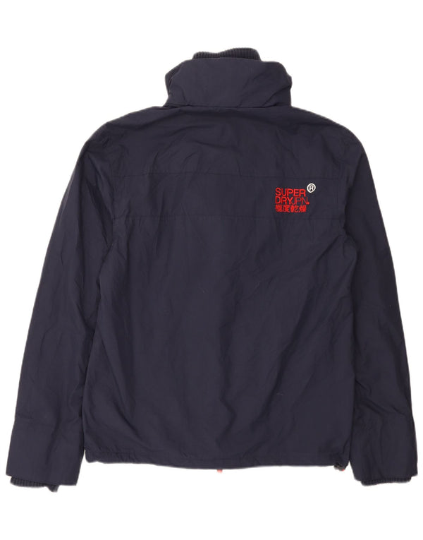 Jaqueta de chuva masculina Superdry Windcheater UK 36 pequena azul marinho nylon