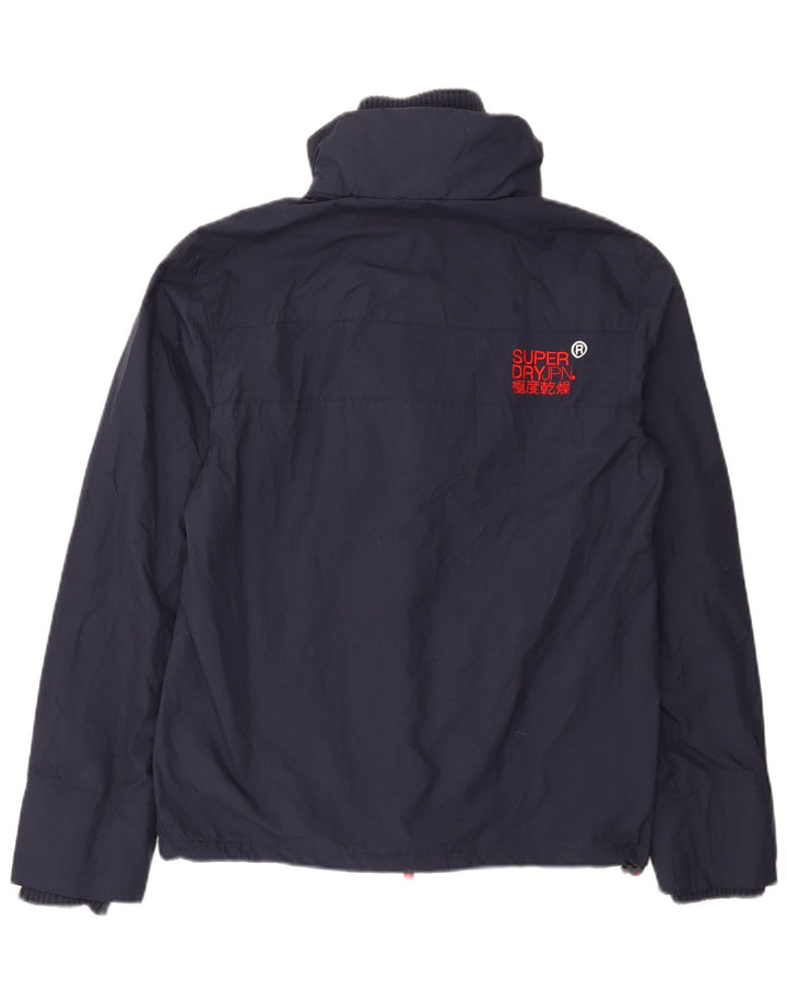Jaqueta de chuva masculina Superdry Windcheater UK 36 pequena azul marinho nylon
