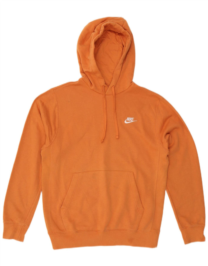 NIKE Mens Hoodie Jumper Pequeno Algodão Laranja