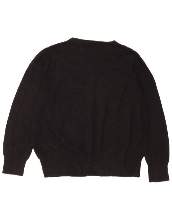 Suéter cardigã feminino Marks & Spencer UK 18 XL preto viscose