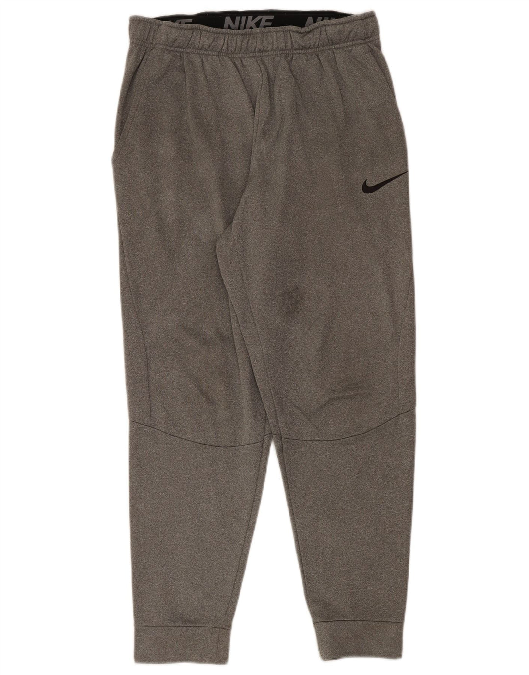 Calça de treino masculina Nike Dri Fit joggers cinza médio poliéster manchado