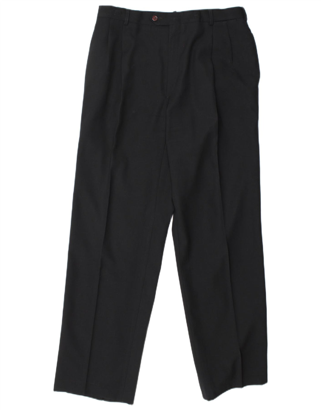 Egon Von Furstenberg Masculino Reino Unido 40 Grande W32 L32 Lã Virgem Preta