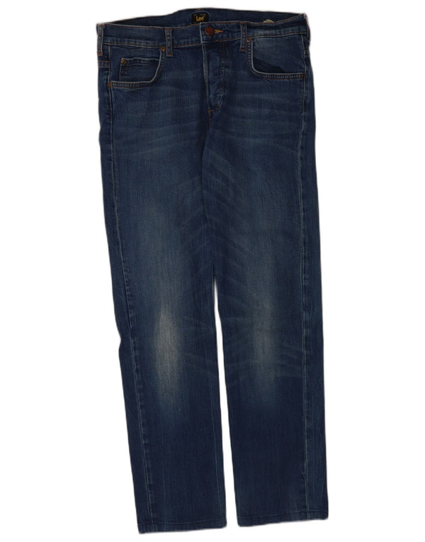 Lee Womens Powell Slim Jeans W31 L29 Azul Algodão