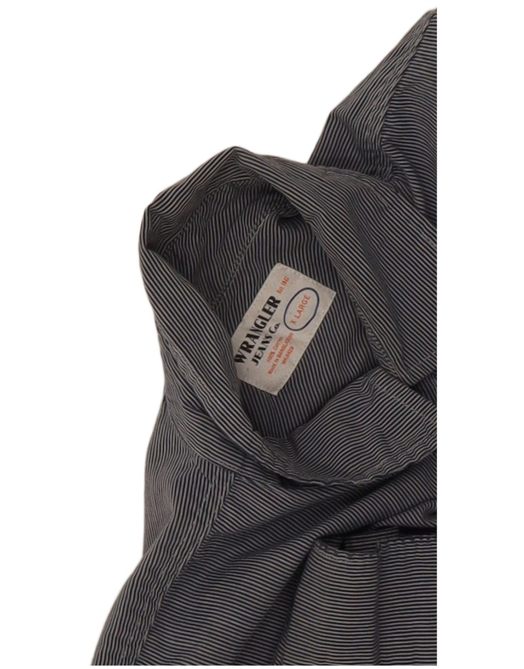 Camisa masculina Wrangler XL azul risca de giz algodão